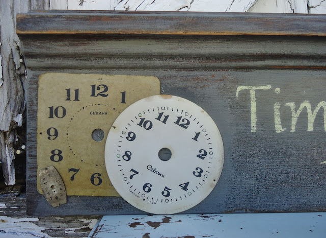 Repurposed Clock Faces Sign via Knick of Time