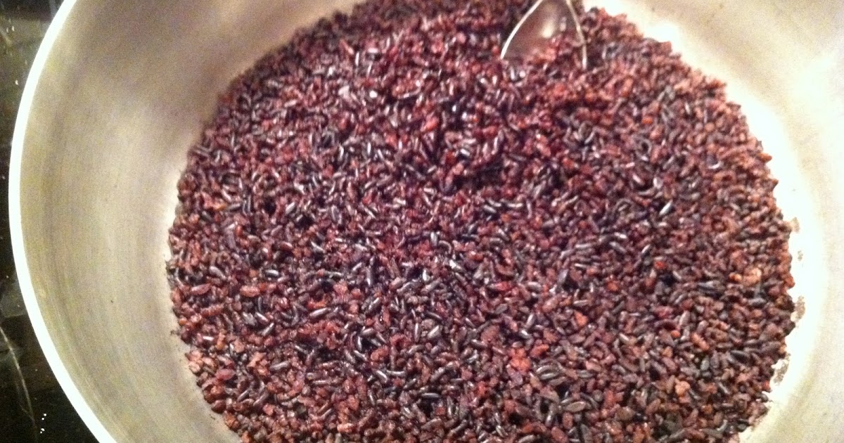 A Reluctant Foodie Forbidden black rice with scallions and sweet