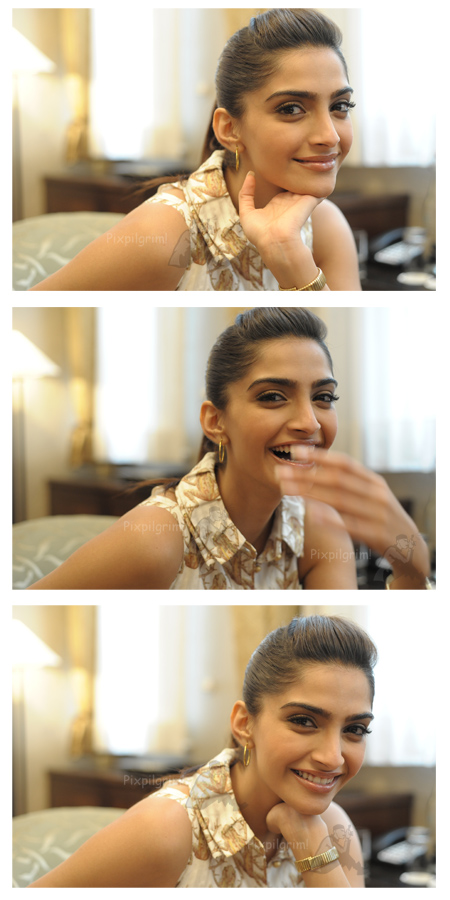 Sonam Kapoo during press interview1 - Sonam Kapoor in Laughing Mood - Close up expressions