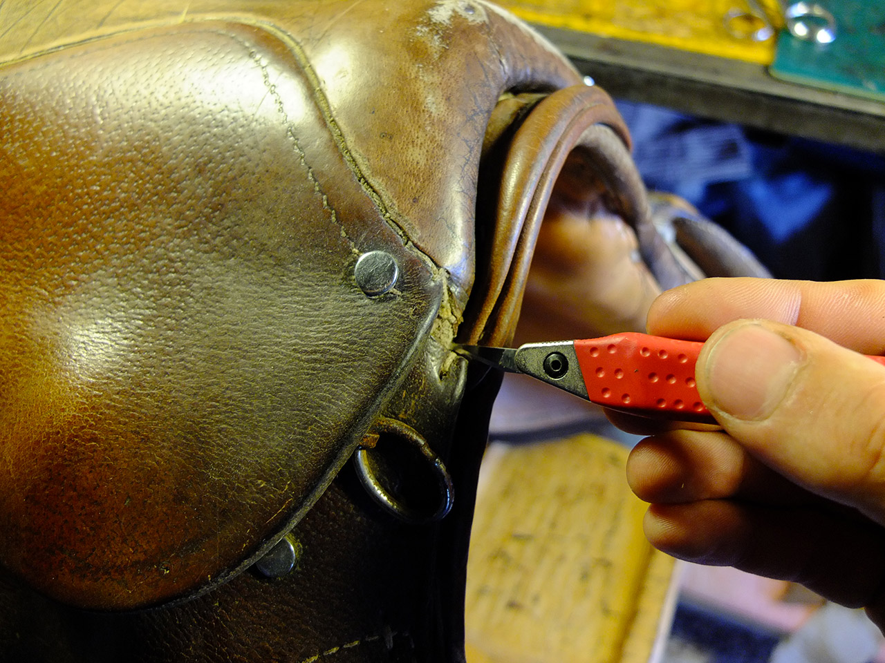 Sketches from the Saddlery Leather items made in Italy New seat for