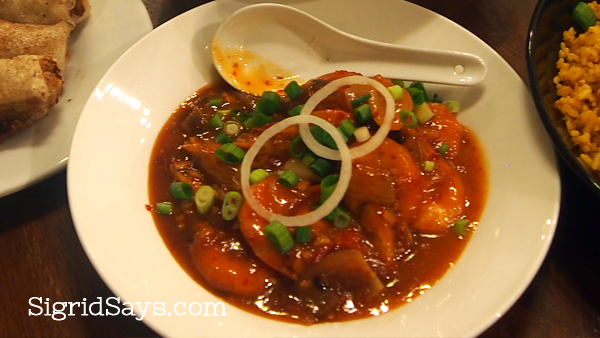 shrimp in plum sauce