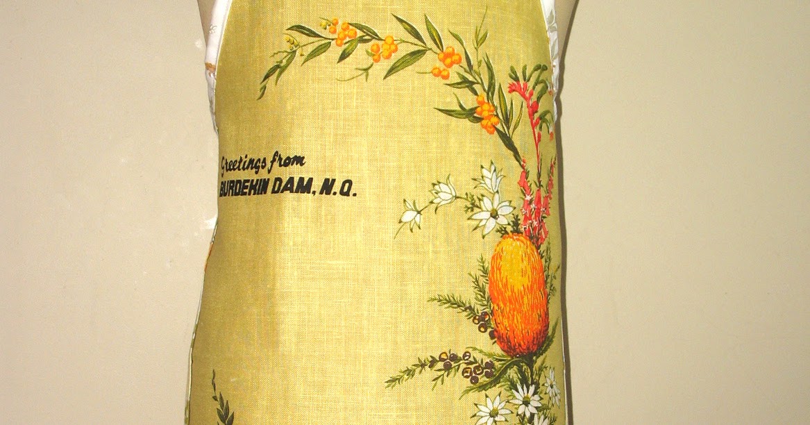 MerryGoRound Handmade Metro Retro (Vintage) Tea Towel Kitchen Apron