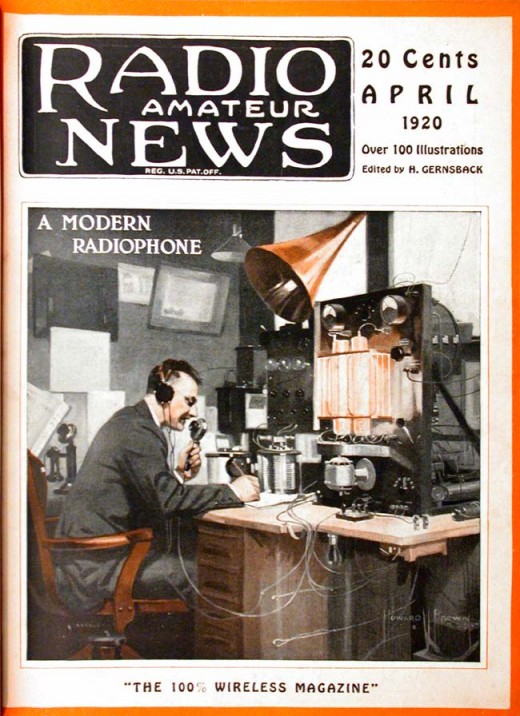 Radio Amateur News Magazine Covers, 1920 vintage everyday