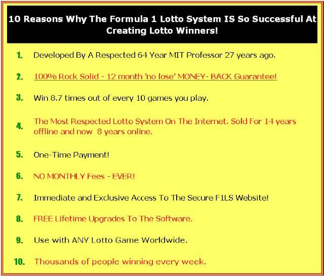 Formular 1 Lotto System Successful