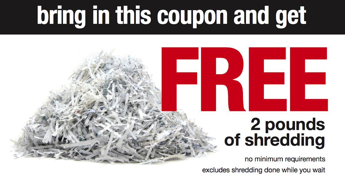FREE IS MY LIFE COUPON FREE Document Shredding at Office Depot and