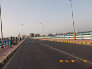 "Rajiv Gandhi Seetu Bridge" connecting Nani and Moti Daman towns over the river DamanGanga.