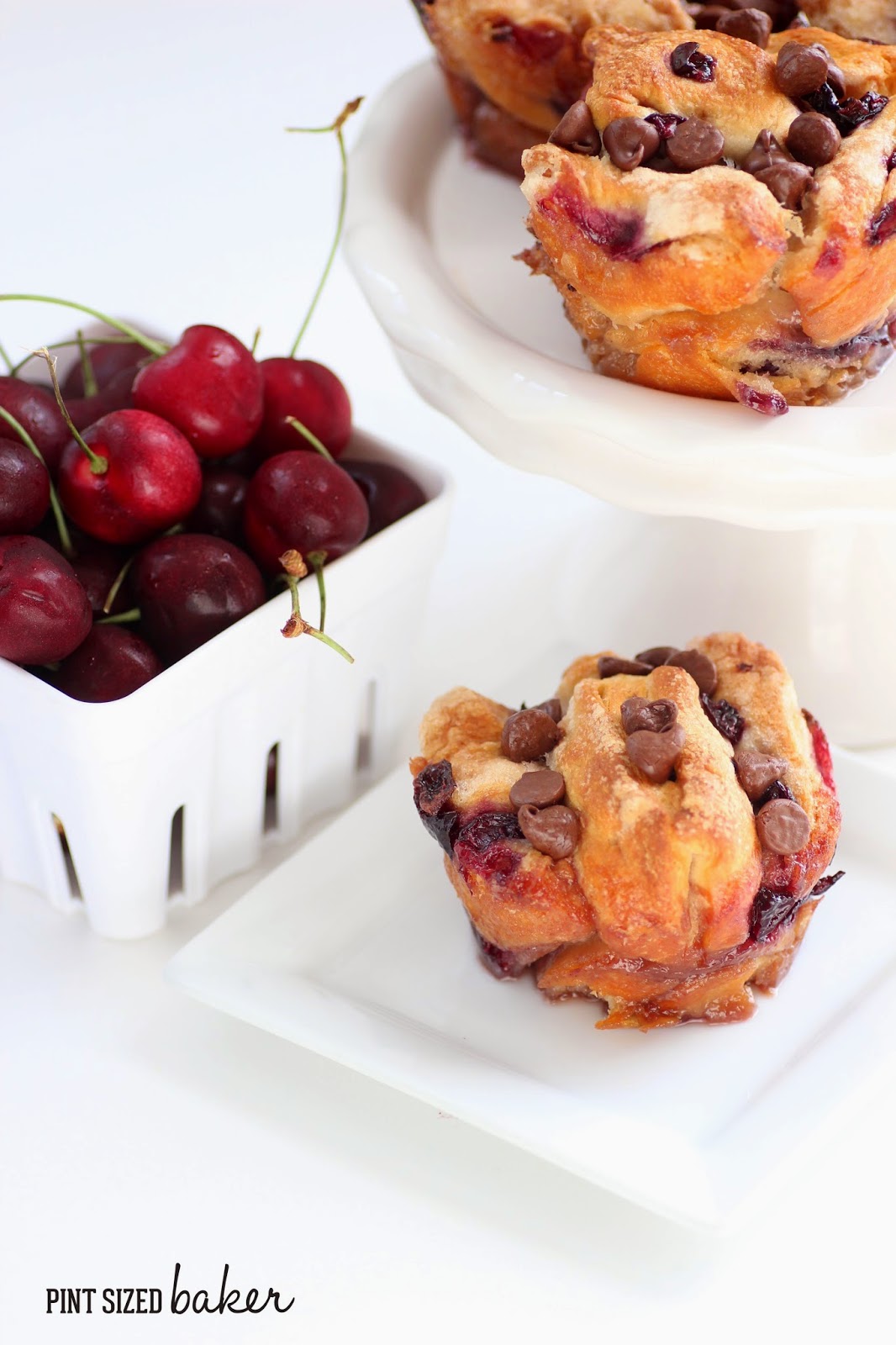 Chocolate Cherry Monkey Bread Muffins 3 Cherry Stuffed Monkey Bread with Chocolate Chips is great for breakfast or dessert.