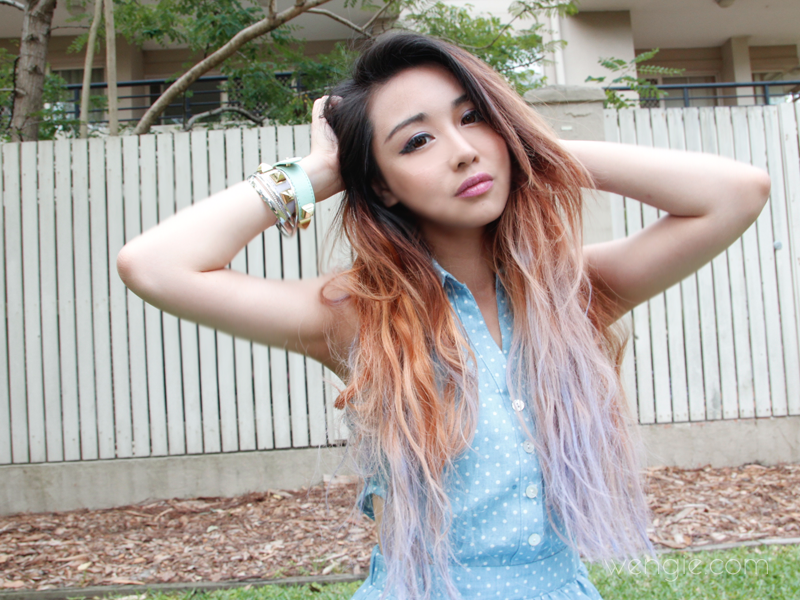 Using Hair Chalk To Create Lilac Ombre Hair The Wonderful World