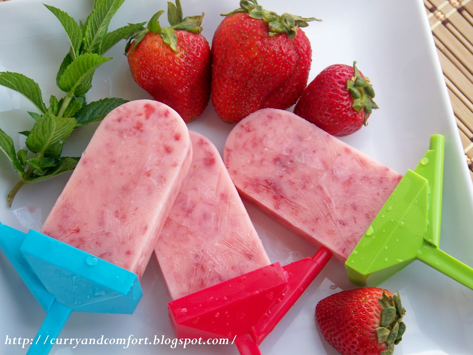 Strawberry Tropical Juice Yogurt Popsicles TacoBellCantinaSteak