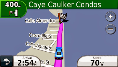 Garmin, Nuvi, Belize, Caye Caulker, Ambergris Cay, TomTom, Magellan