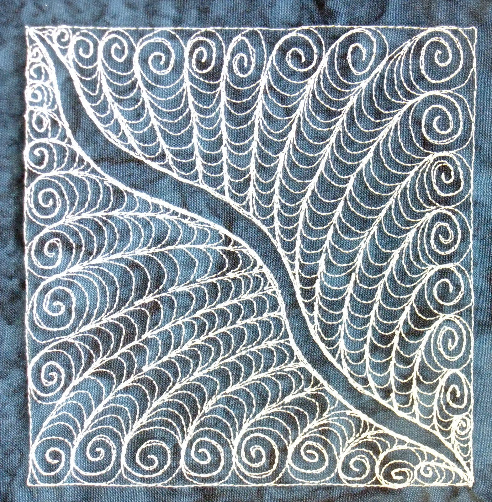 The Free Motion Quilting Project: Day 279 - Complex Feather