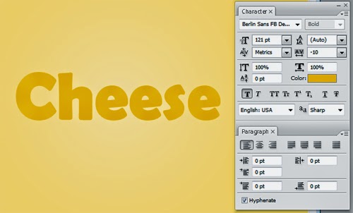 Photoshop Tutorial : Cheese Text Effect