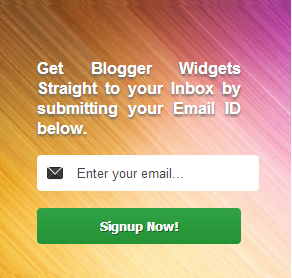 Cross Rainbow Email Subscription Box Widget For Blogger
