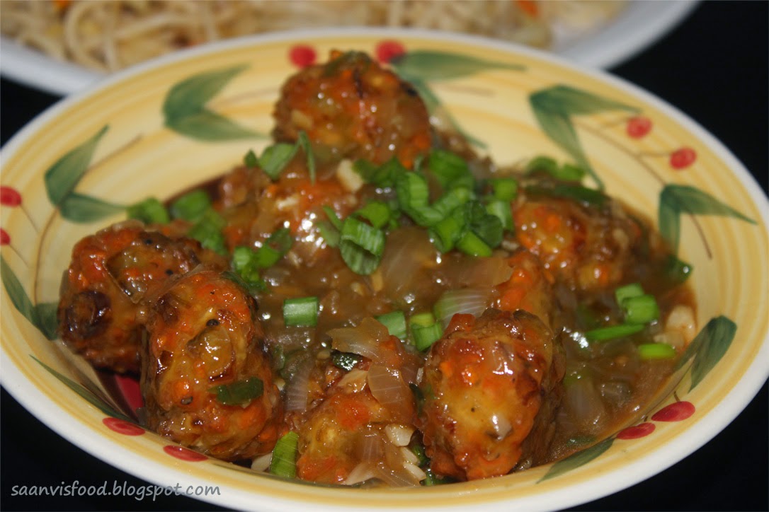 Saanvis food Veg Manchuria Wet