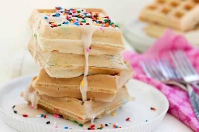 Funfetti waffles by Celebrations Funfetti waffles