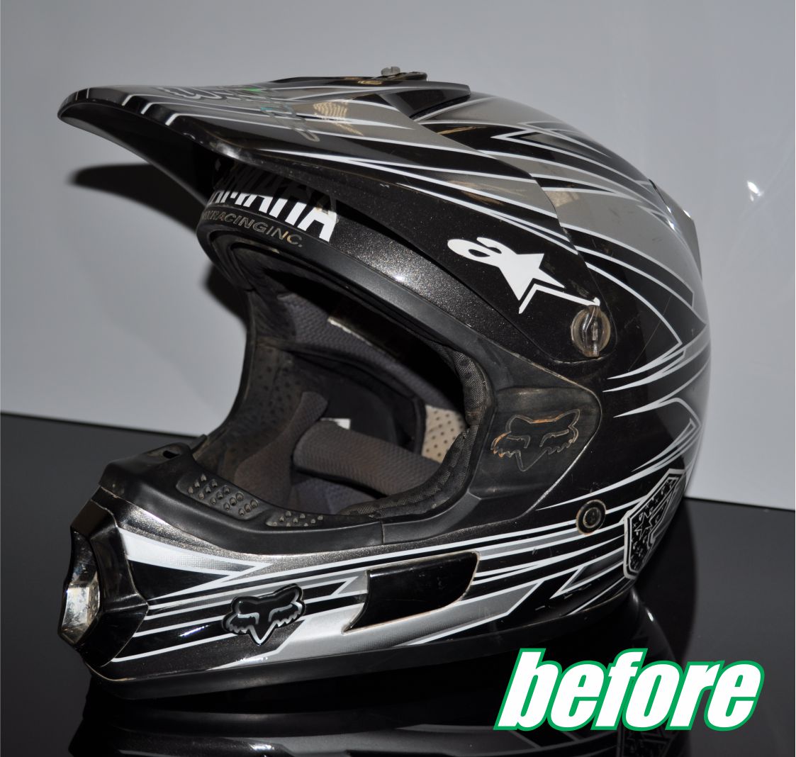 gigacube Fox Motorcross Helmet Carbon Fibre Wrap