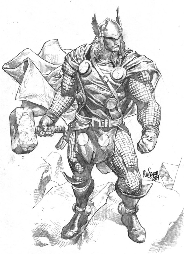 Thor Pic Black White Thor Pic Black White