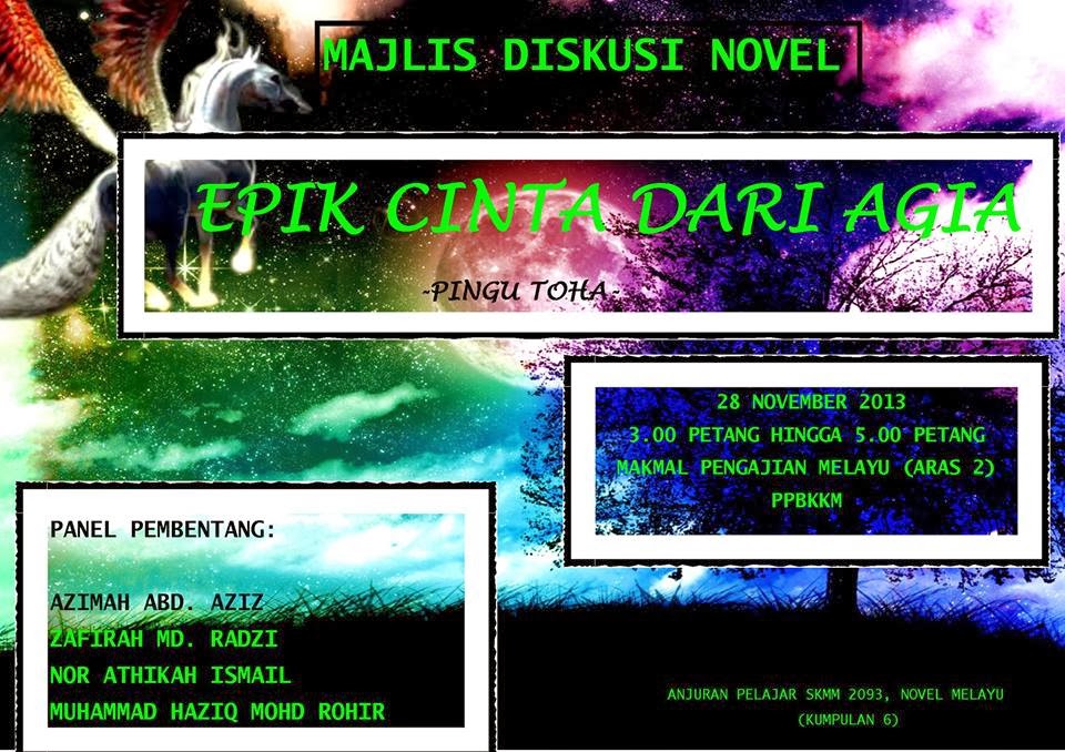 Ert Sebuah Keh Dupan Diskusi Novel Epik Cinta Dari Agia