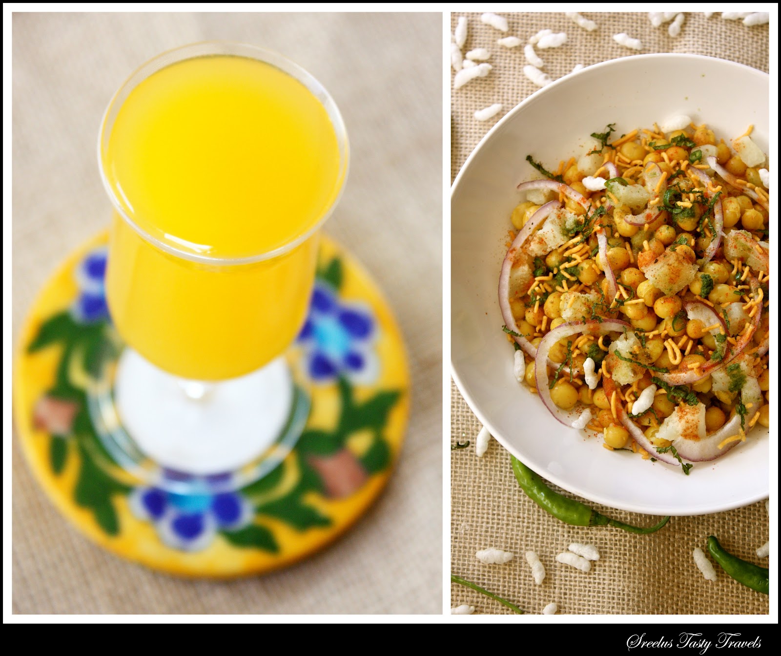 Sreelus Tasty Travels Spicy & Tangy Batani/Vatana/Dried Yellow Peas Chaat