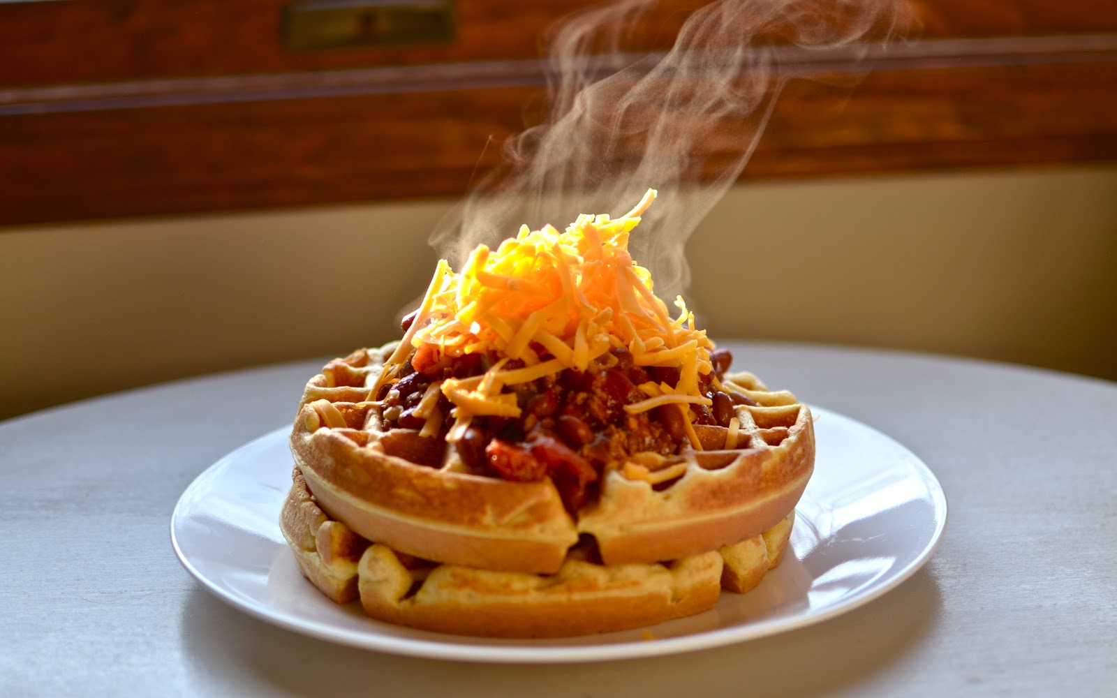 Yammie's Noshery Chili and Cornbread Waffles Cornbread waffles, Waffles, Waffle iron recipes