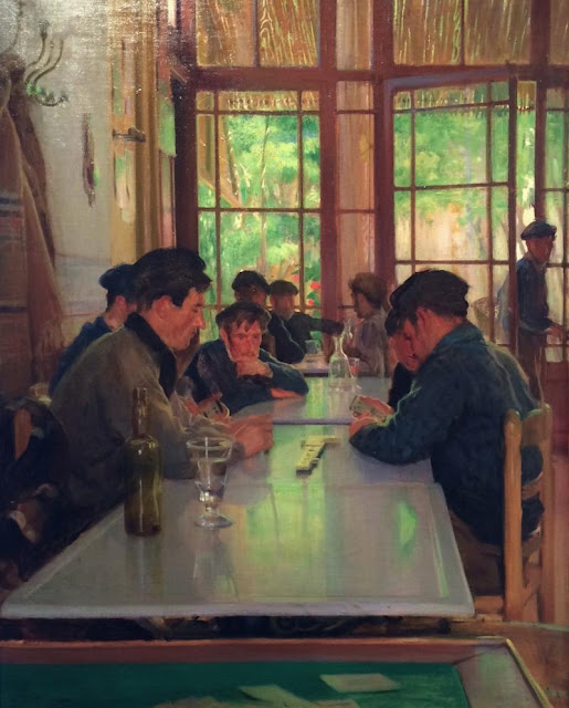 Laureano Barrau Buñol, La partida de domino, Pintor Calán