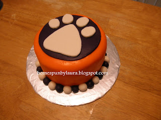 Clemson tiger paw birthday cake