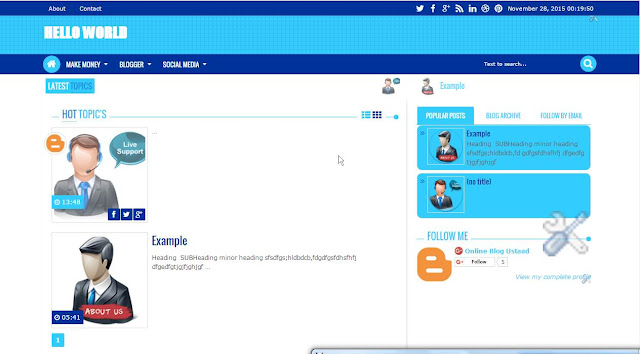 Ijonkz Blue template Complete seo optimize