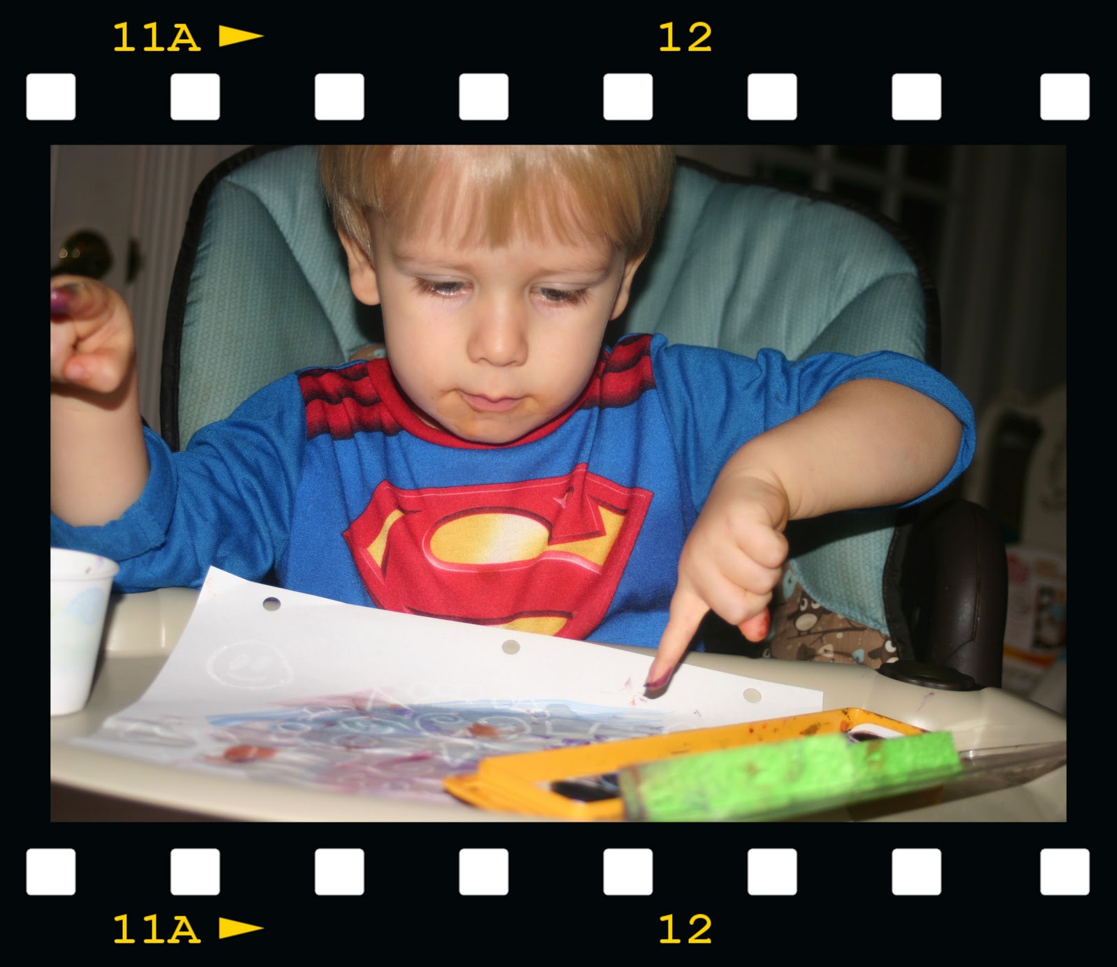 "Lines Across" White Crayon Secret Messages