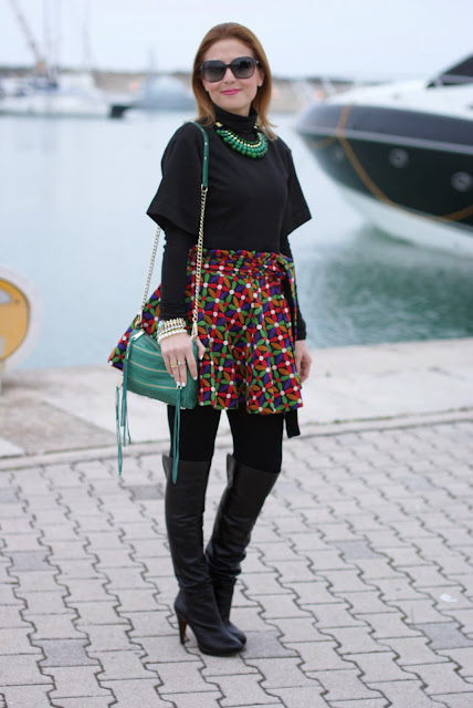 letthemstare.com, Let them stare bow skirt, Rebecca Minkoff zipper bag, Fashion and Cookies, fashion blogger