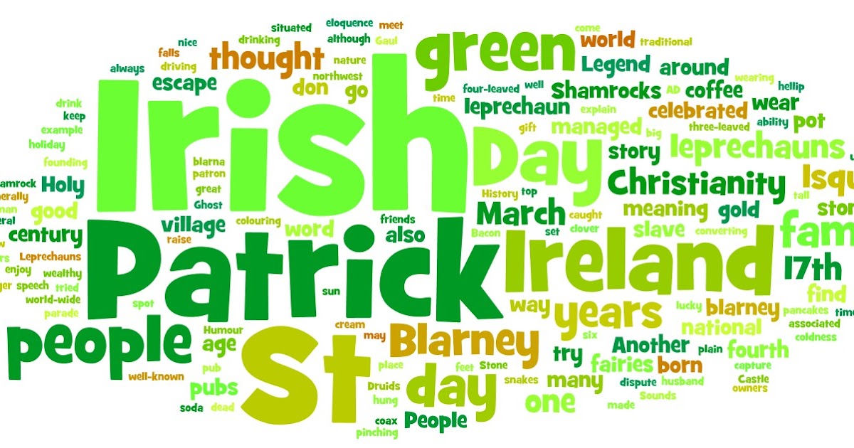 ABEL'S ENGLISH PAGE St. Patrick's day wordle