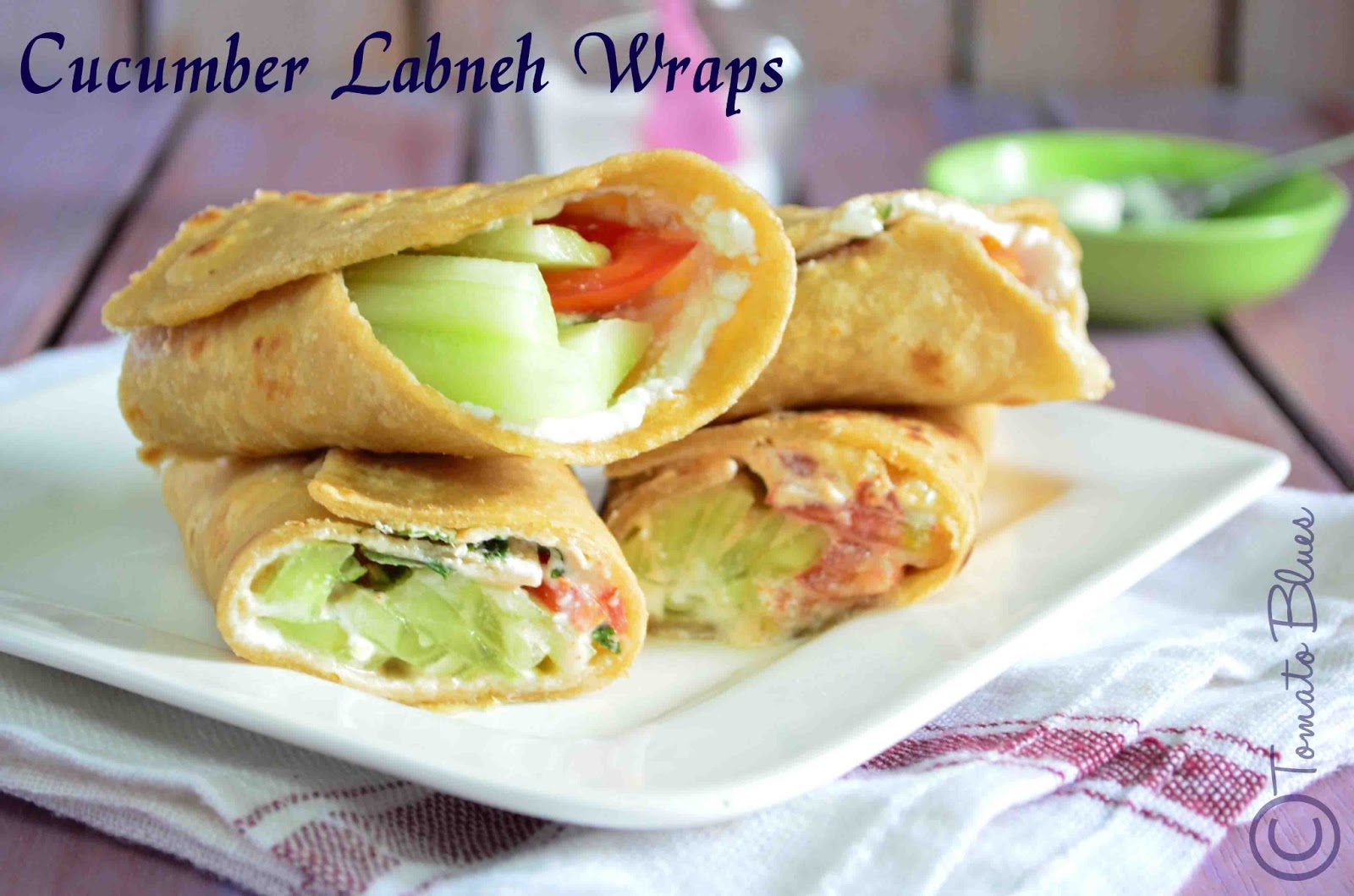 Cucumber Labneh Wrap Recipe Easy Breakfast Wrap Recipes Tomato Blues