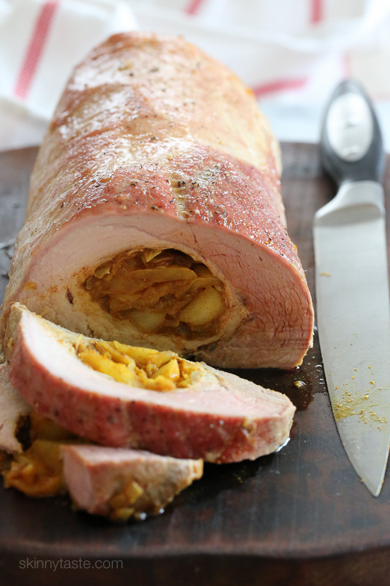 Apple-Stuffed Pork Loin with Moroccan Spices