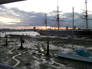 low tide in portsmouth harbour