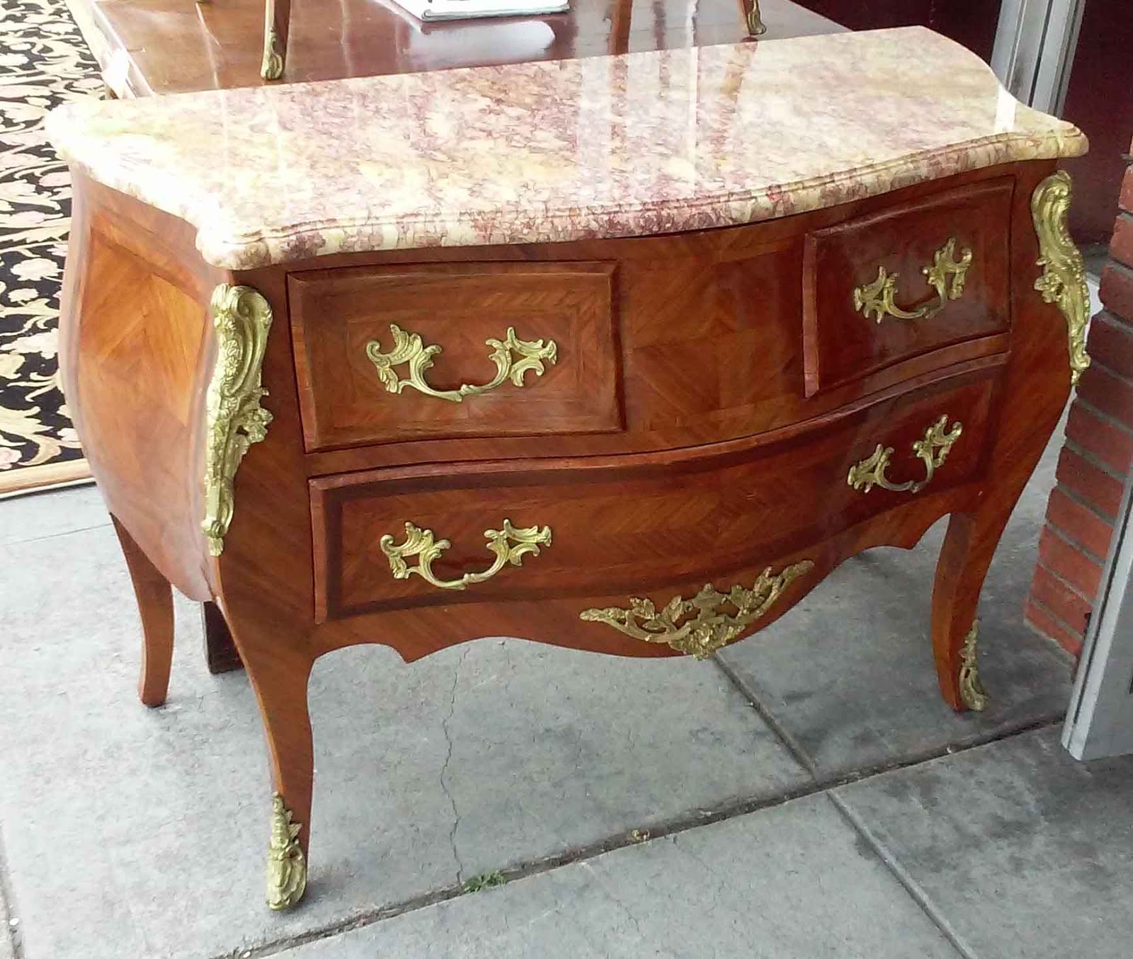 UHURU FURNITURE & COLLECTIBLES SOLD MarbleTop Louis XIV