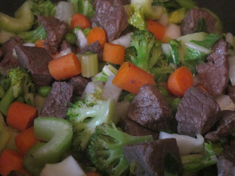 Enjoying Healthy Foods Stirfry with stew meat