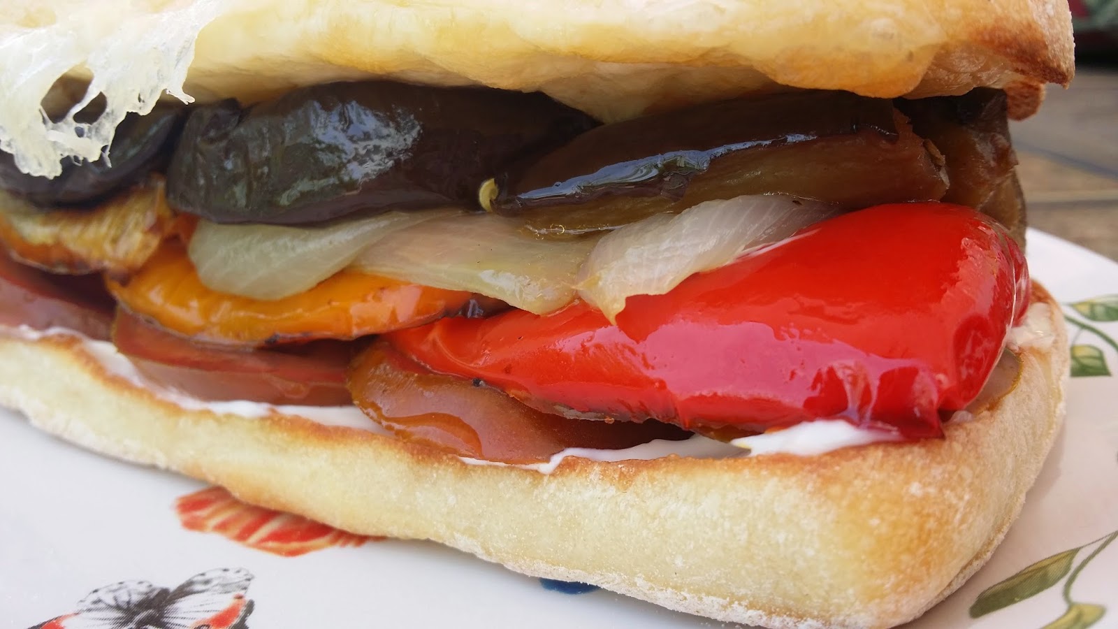 Cari's Vintage Kitchen Italian Roasted Vegetable Sandwich