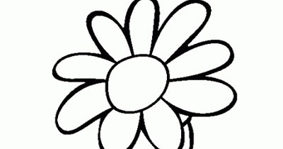 Gambar Bunga Kartun Hitam Putih Untuk Mewarna Aneka
