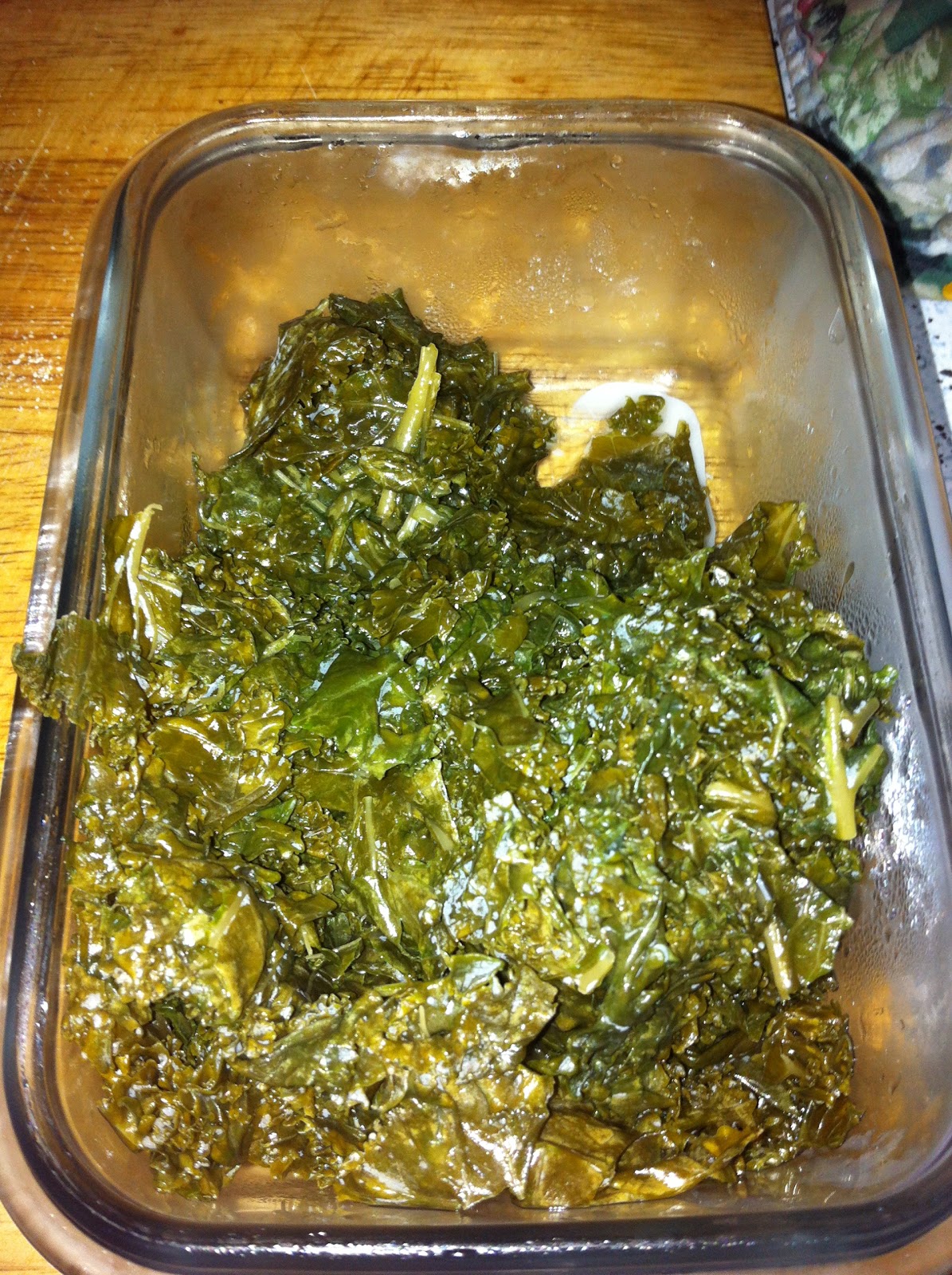 My Coat of Many Colours Fermented Kale Cinderella on my counter