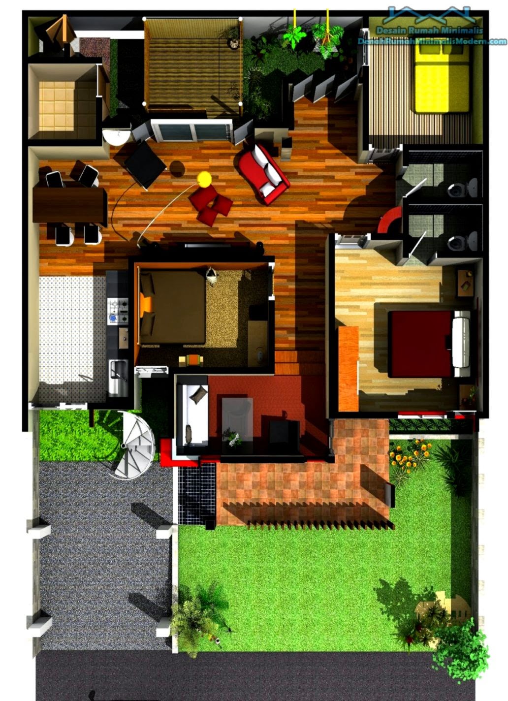 100 Denah Rumah Minimalis Plus Toko | Gambar Desain Rumah ...