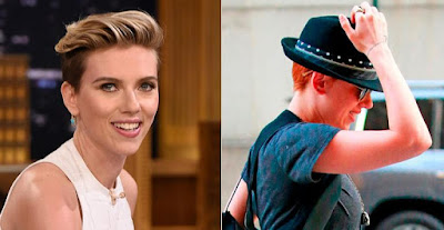 Scarlett Johansson tenta disfarçar com os cabelos ruivos Scarlett Johansson tenta disfarçar com os cabelos ruivos