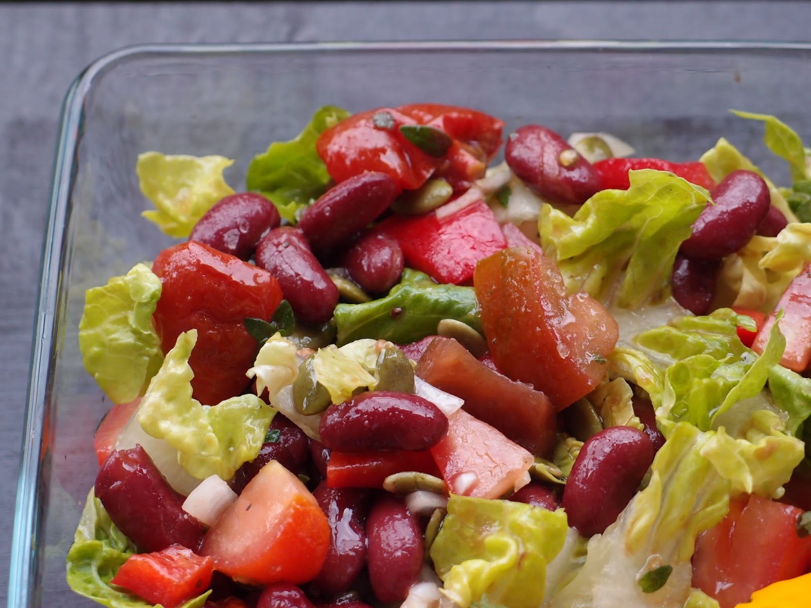 The VegHog Red kidney bean and tomato salad