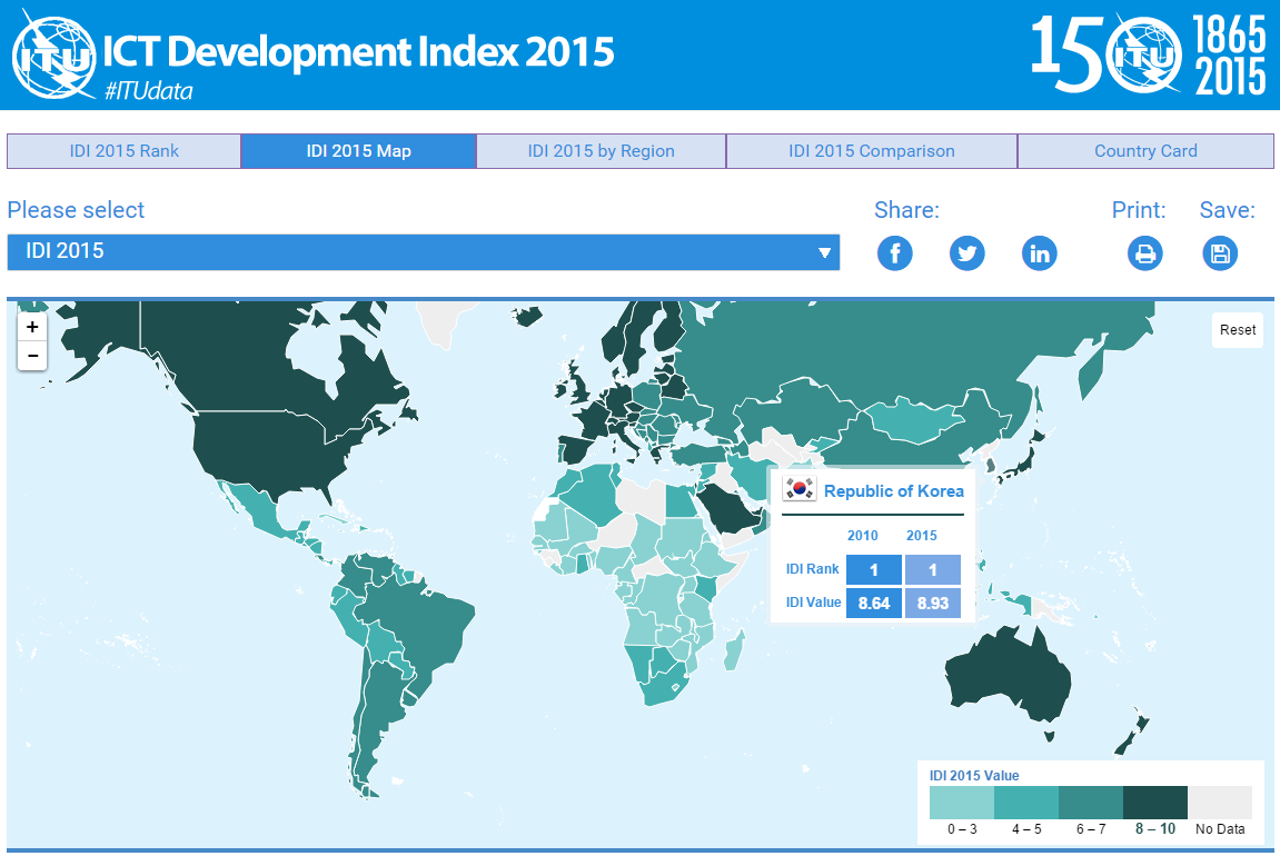 Korea's Information Society The Korean peninsula today ICT leader and