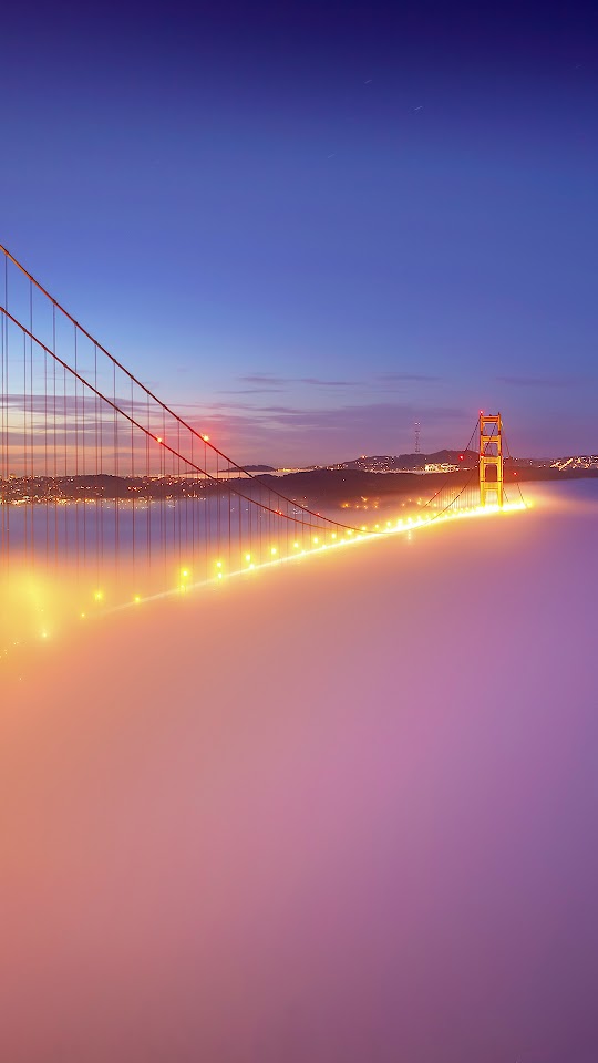 San Francisco Golden Gate Bridge Fog Android Wallpaper