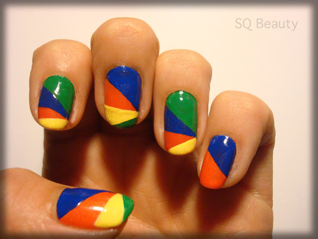 Nail Friday Multicolor geométrico manicura geometric manicure Silvia Quiros SQ Beauty