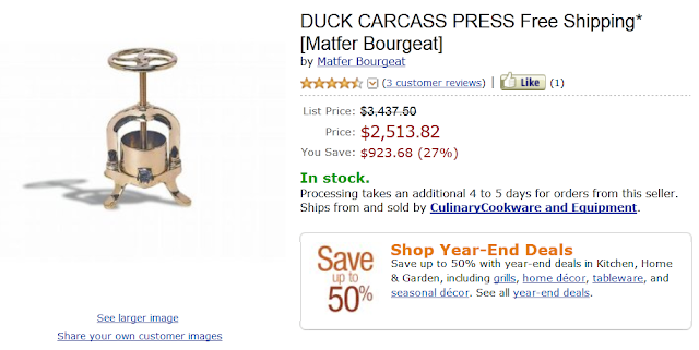 Funny Amazon Reviews, Product: DUCK CARCASS PRESS