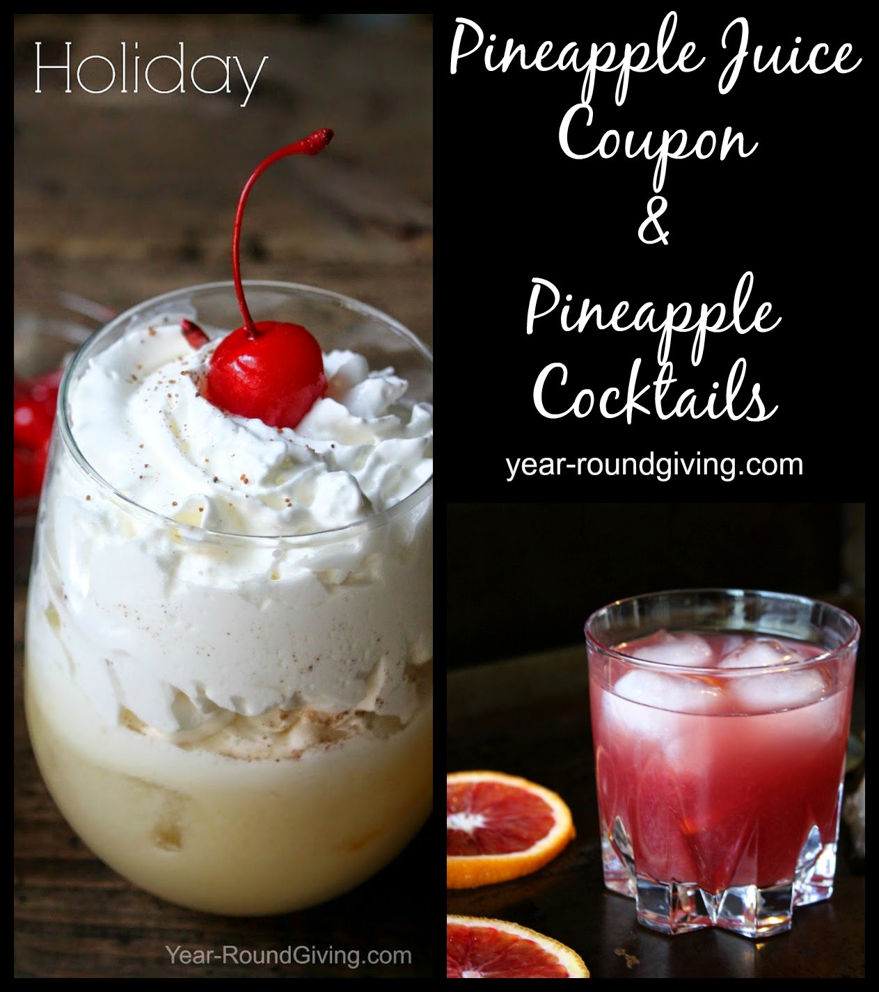 $1/1 Dole Pineapple Juice coupon and pineapple juice cocktail recipes