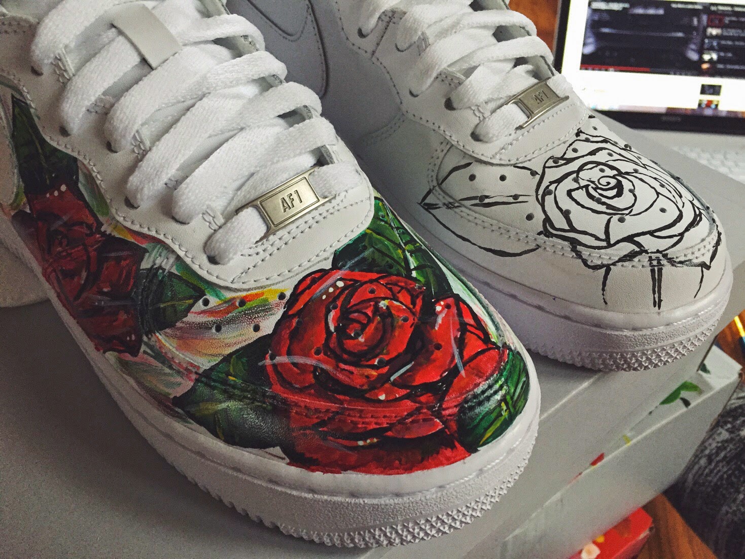 af1 with roses