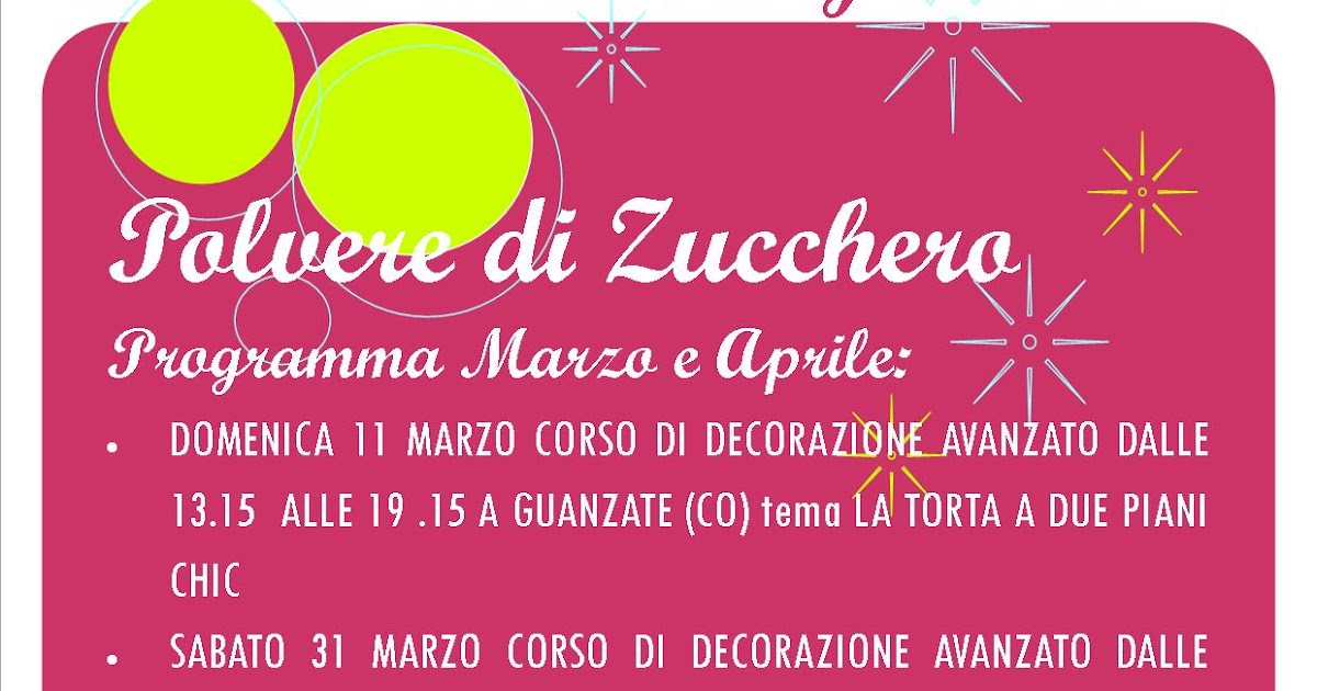 Corsi di cake design: calendario corsi torte e biscotti ...