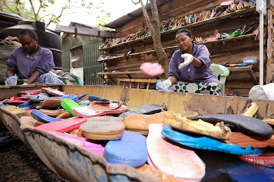 Toy, Recycle, Animal, Flip-Flop, Elephant, Rubber, Ocean Sole, Nairobi, Company, Economy, Kenya, Worker, Laborer, Discard, Industry, Children, Play,