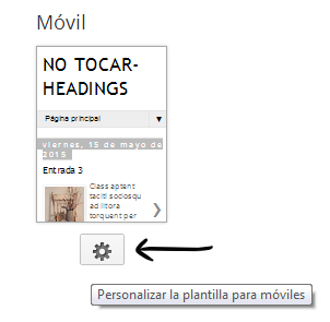 Opcion para elegir plantilla para moviles de Blogger